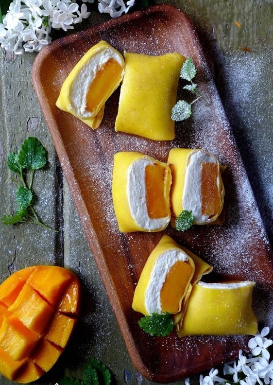 Bánh crepe xoài thơm ngon bổ dưỡng