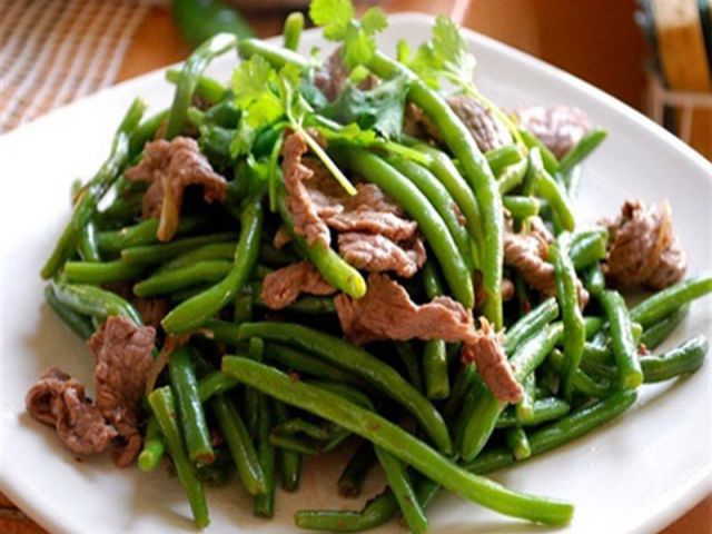 đậu đủa Xào cùng thịt bò