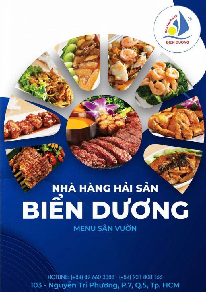 Thực đơn đa dạng nhà hàng hải sai Biển Dương Thực đơn đa dạng nhà hàng hải sai Biển Dương